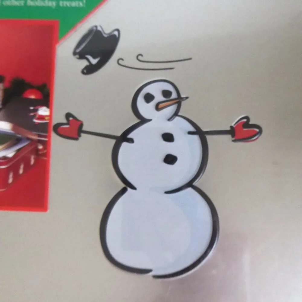 NEW CHRISTMAS SNOWMAN HOLIDAY KEEPSAKE STORAGE TIN BOX CONTAINER STORE